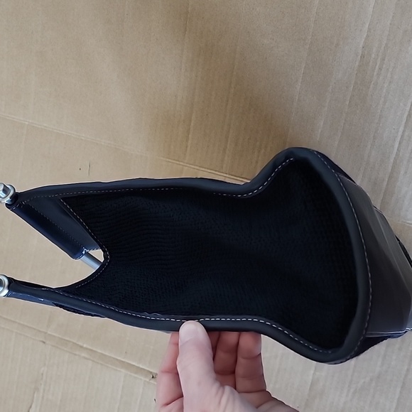 The Sak black clutch purse with metal handle bars - Picture 4 of 12